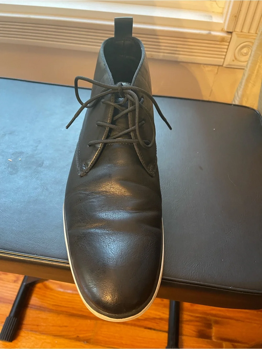 Aldo Men’s Wilsen Black Leather Casual Rubber Sole Oxfords SZ 11